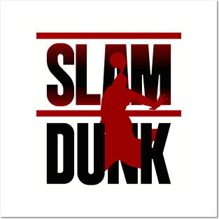 Slamdunk | Basketball | Black red Posters and Art